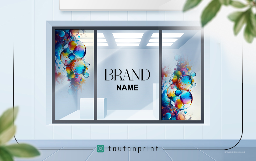 استیکر شفاف (شیشه ای) 100 میکرون